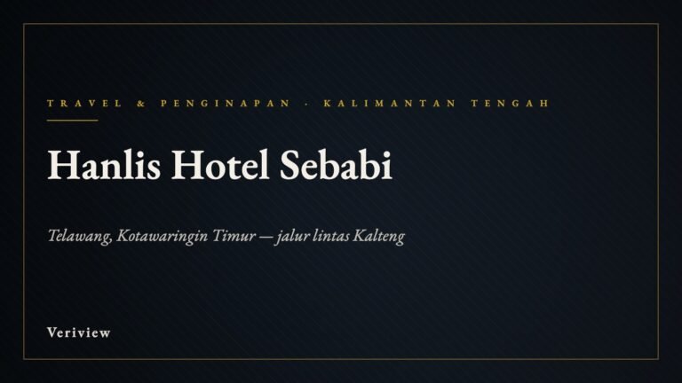 Sampul ulasan Hanlis Hotel Sebabi, Kalimantan Tengah