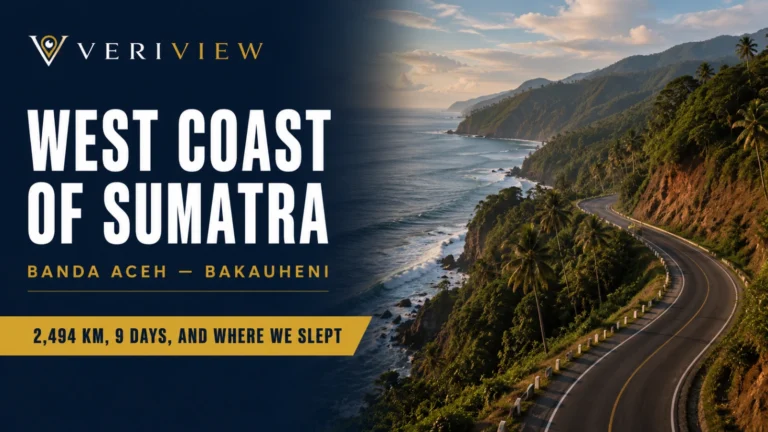 Sampul artikel Veriview tentang perjalanan darat lintas barat Sumatera dari Banda Aceh ke Bakauheni