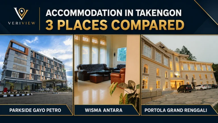 Perbandingan tiga penginapan di Takengon oleh Veriview: Parkside Gayo Petro, Wisma Antara, dan Portola Grand Renggali