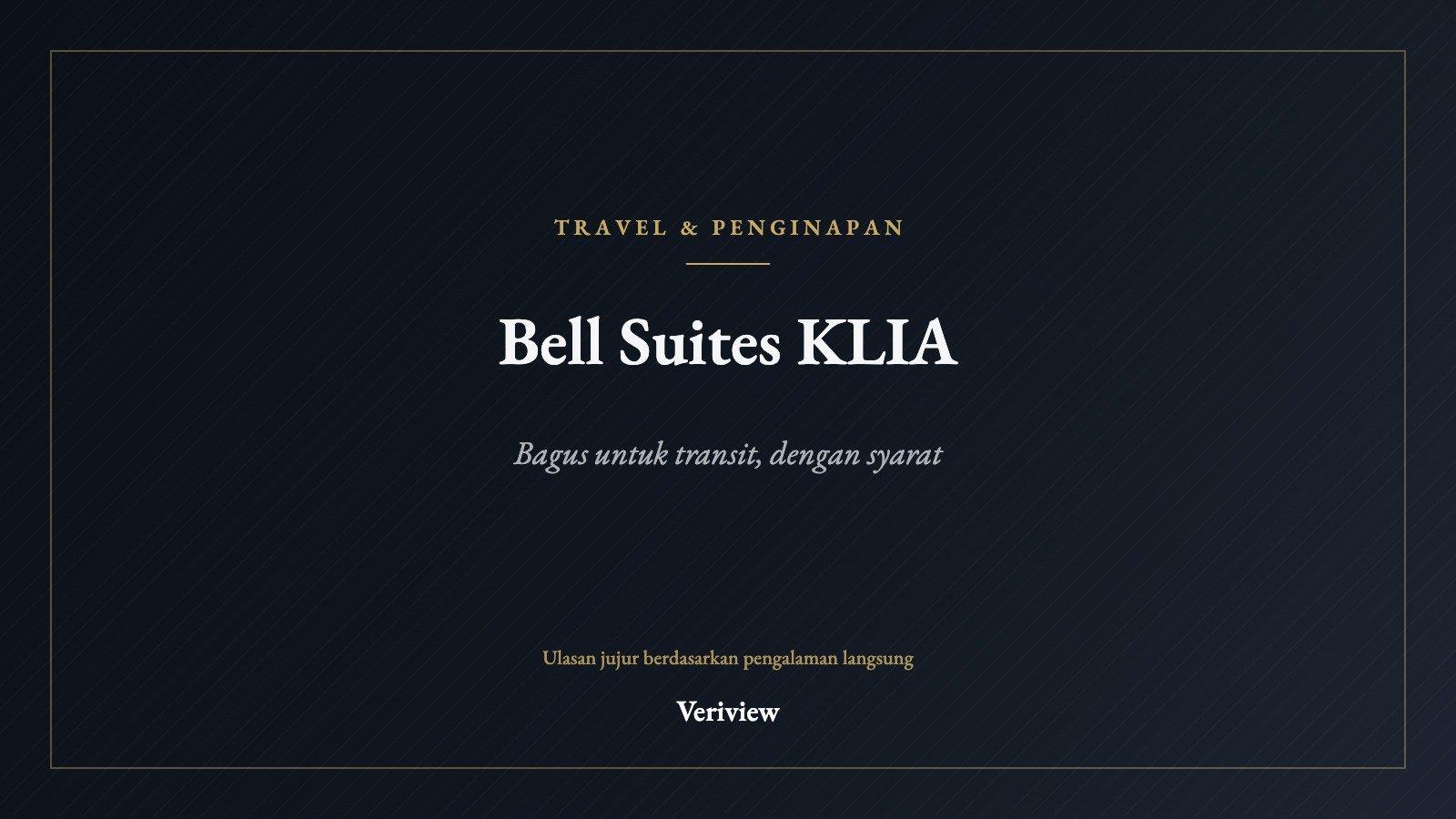 Sampul ulasan Bell Suites KLIA by Salaam Suites