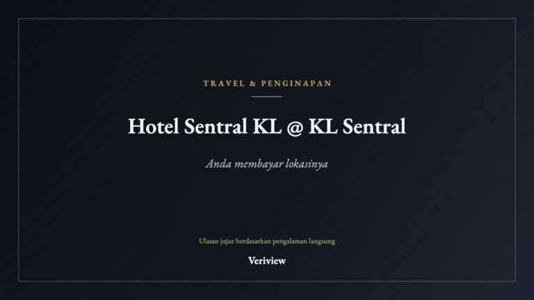 Sampul ulasan Hotel Sentral KL KL Sentral