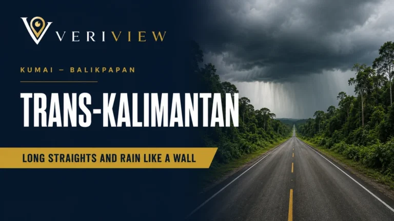 Sampul artikel Veriview tentang perjalanan Trans-Kalimantan dari Kumai ke Balikpapan